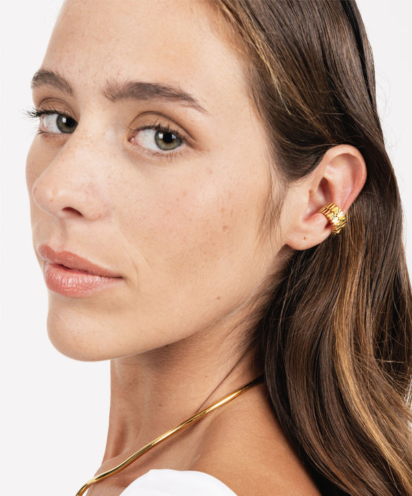 STAIRWAY GOLD EAR CUFF - DE LA ROSA TULUM