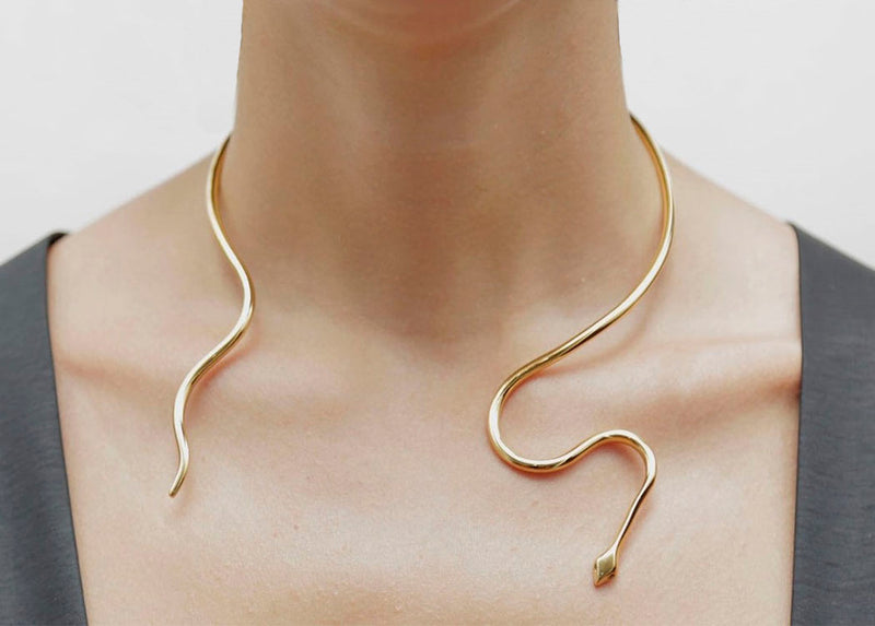 FEARLESS SNAKE GOLD CHOKER - DE LA ROSA TULUM