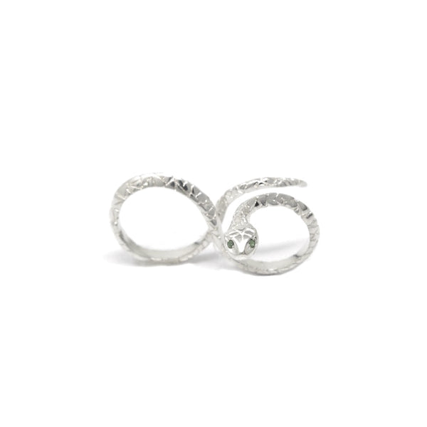 INFINITY SNAKE SILVER RING - DE LA ROSA TULUM