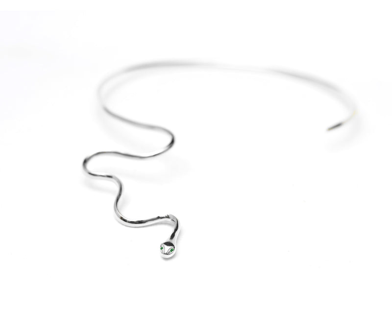 SLITHER SNAKE SILVER CHOKER - DE LA ROSA TULUM