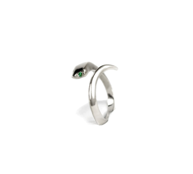 BABY SNAKE SILVER RING - DE LA ROSA TULUM