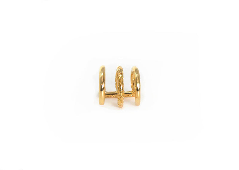 ENDLESS EVOLUTION GOLD TRIPLE-BAND EAR CUFF - DE LA ROSA TULUM