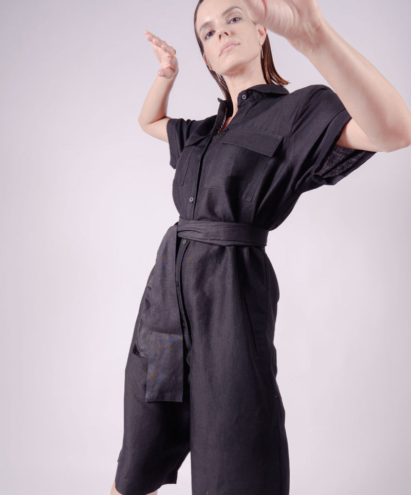 ROCKET BLACK OVERALL - DE LA ROSA TULUM