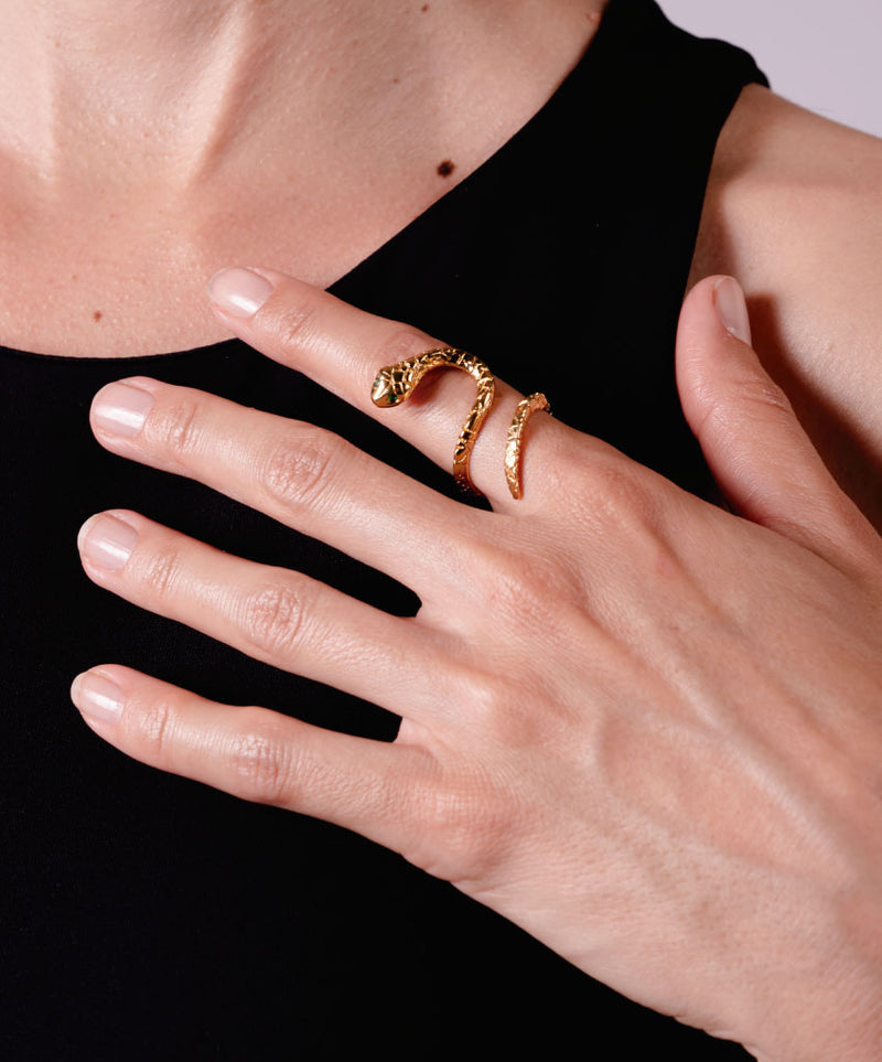 SLITHER SNAKE GOLD RING - DE LA ROSA TULUM