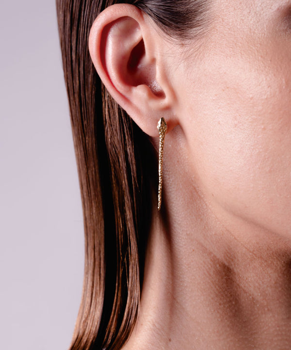 ENDLESS EVOLUTION SNAKE STUD EARRINGS - DE LA ROSA TULUM