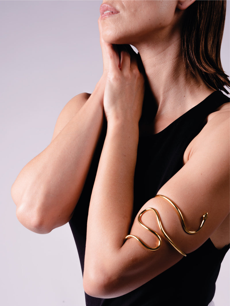 SNAKE GOLD BRACELET - DE LA ROSA TULUM