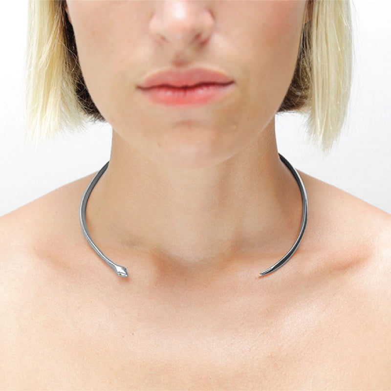 BABY SNAKE SILVER CHOKER - DE LA ROSA TULUM