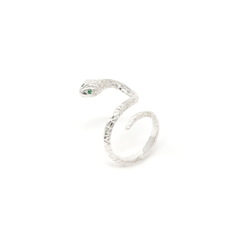 SLITHER SNAKE SILVER RING - DE LA ROSA TULUM