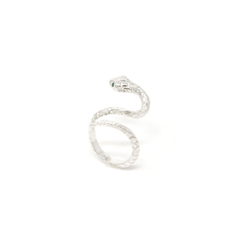 SLITHER SNAKE SILVER RING - DE LA ROSA TULUM